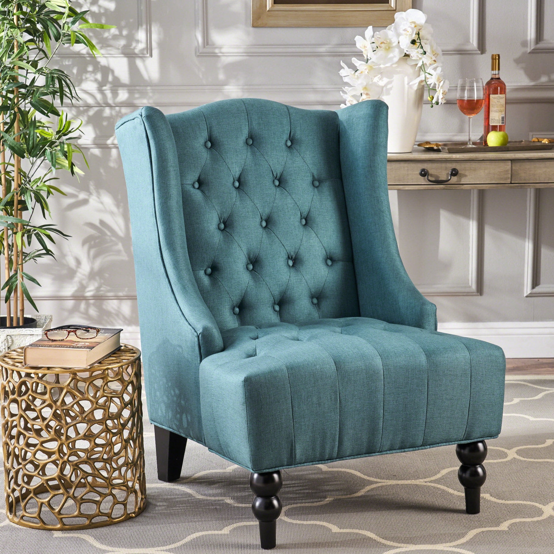 Fabric Upholstered Wingback Chair | Contemporary Design for Comfortable ...