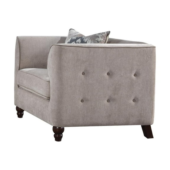 ACME Cyndi Chair w/Pillow in Tan Velvet