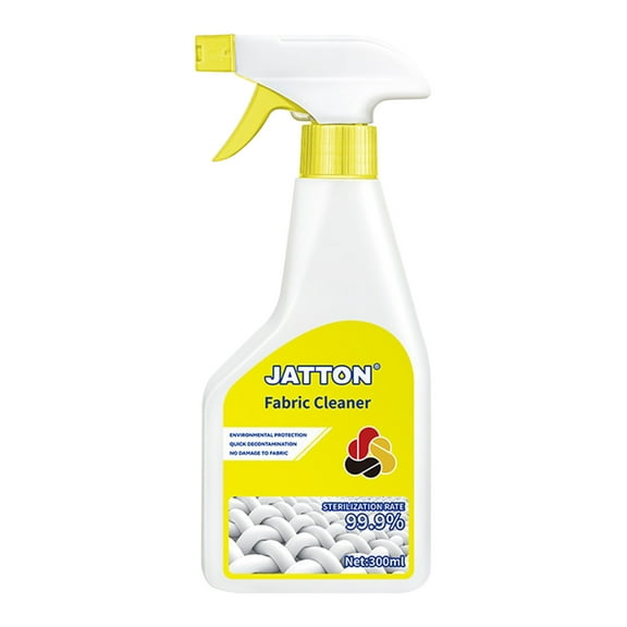 Fabric Upholstery Cleaner Solution Stain Removal Maintenance Formula Carpet Cleaner Liquid Spray Fabric Cleaner Sofa Cleaner 300Ml Bottle Yellow Container Free Size Plastic Material yellow