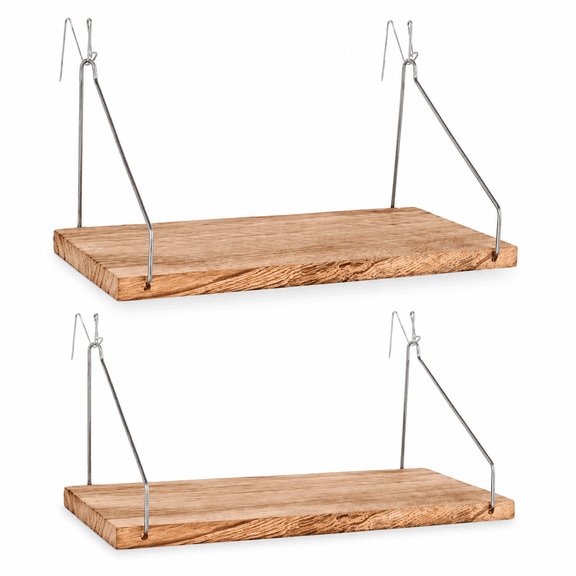 Fabric Wall Cubicle Shelf with Hooks for Work Decor, 11.8' Wooden Cubicle Organizer Storage Shelf with Hangers Cubicle Accessories for Women Men Desk, 2 Pack