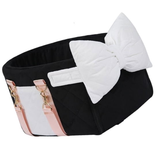 Fabric-Walled Pet Travel Seat with Bolstered Edges, Quilted Car Carrier ...