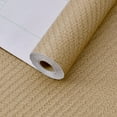 thumbnail image 1 of Fabric Wallpaper Textured Contact Paper (24in X 393in) Grasscloth Peel and Stick Faux Linen Wall Paper Self Adhesive Vinyl Wallpaper (Tan), 1 of 5