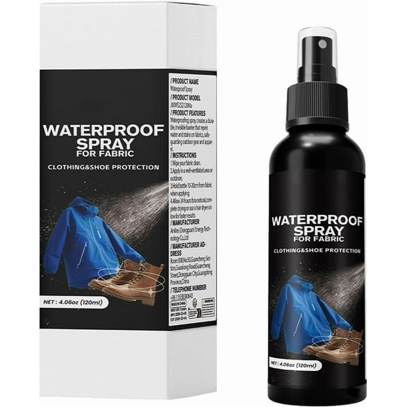 Fabric Waterproof Spray 120Ml Breathable Protector For Clothing Shoes Backpack Tent Indoor Outdoor Use