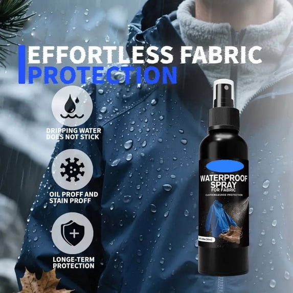 Fabric Waterproof Spray for Jackets, Shoes, and Tents – Water for Outdoor Gear, Camping, Hiking, and Everyday Wear, 50ml