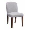 thumbnail image 1 of Fabric & Wooden Dining Chair, Gray & Brown - Set of 2, 1 of 1