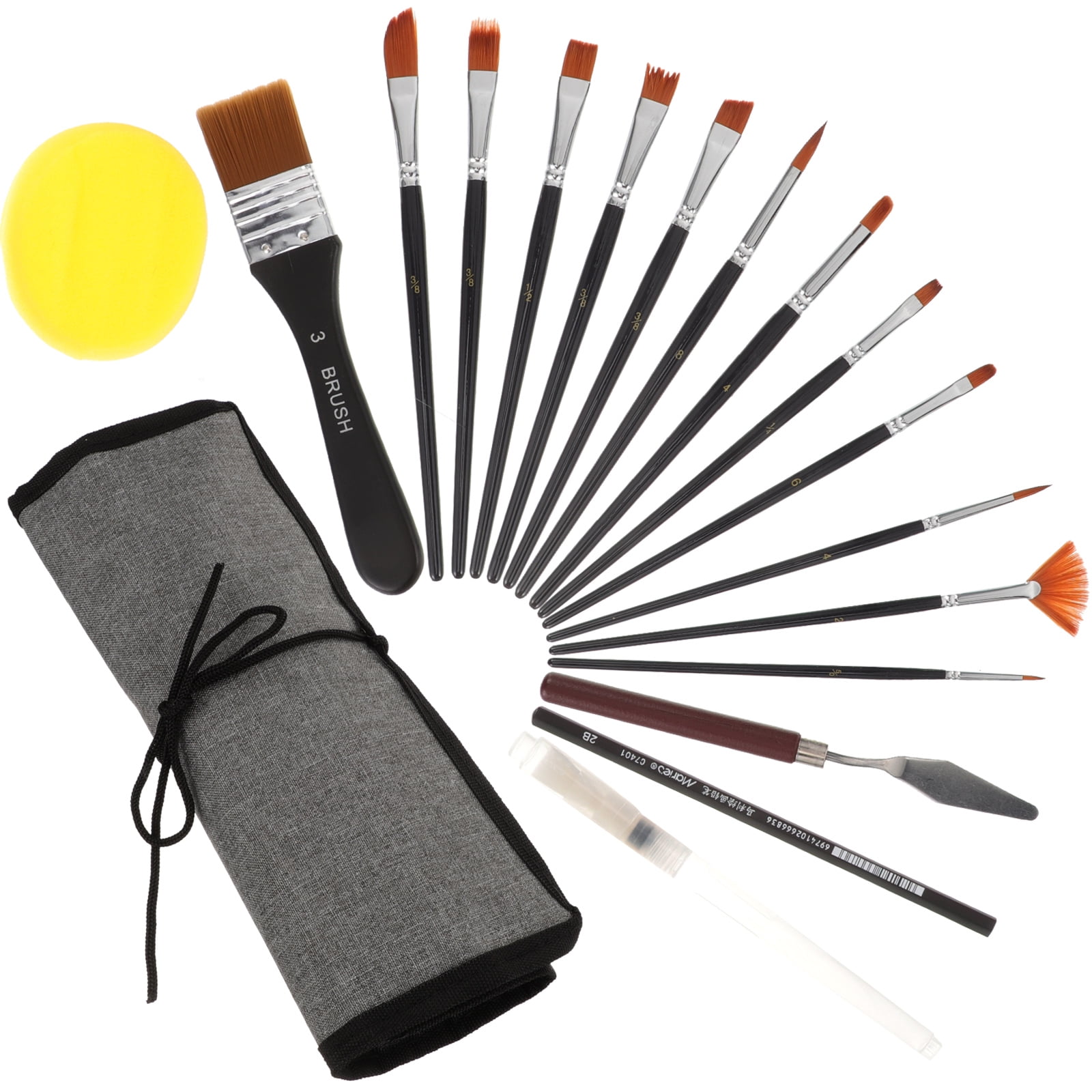 Fabric Wooden Nylon Wool Brush Pens for Drawing Writing Set ...