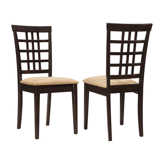 Fabric and MDF 2-Piece Dining Chair Set / Ideal for Small Dining Tables