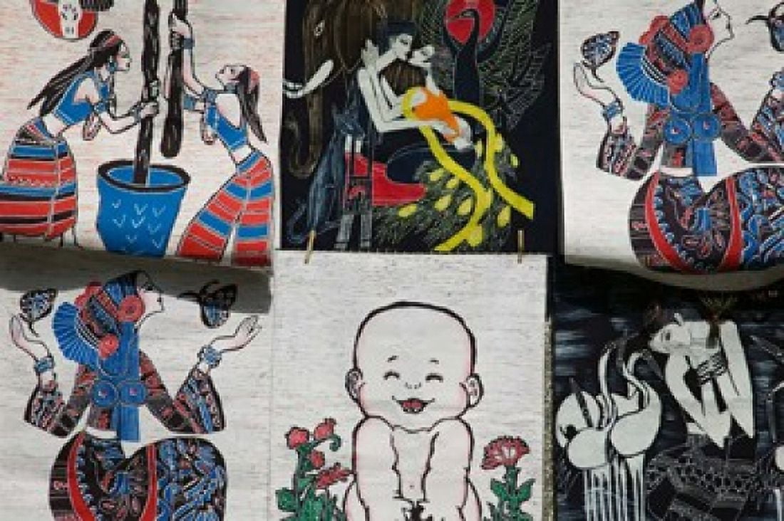 Fabric items for sale Dali Yunnan Province China Canvas Art - Panoramic Images (36 x 24)