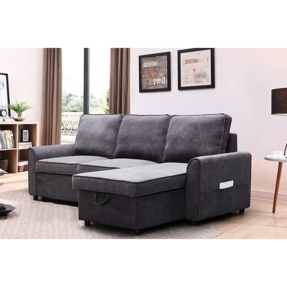 Fabric main material | Sofa bed with spacious hidden storage and convertible bed for small spaces | Comfortable and practical for small homes