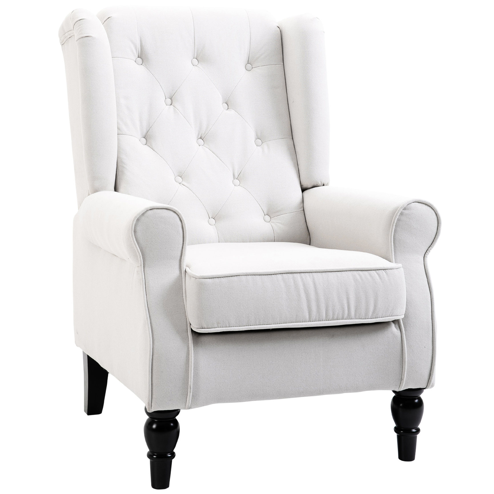 Fabric material chair - Button-tufted style - Living room space - 352 ...