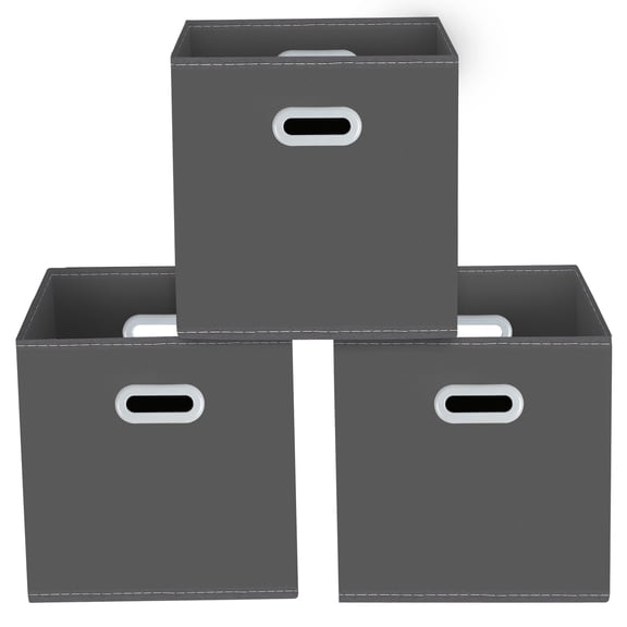 Fabric storage bins Cubes, Fabric Cube Organizer with Handle, Foldable Cube Bins for Cloth or Accessary Storage