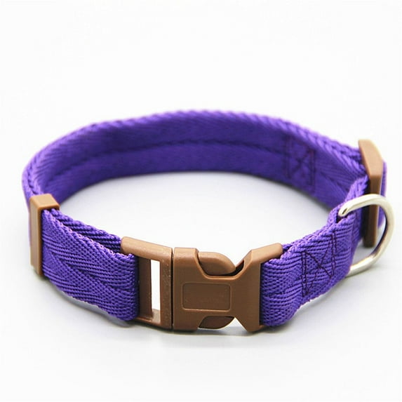 Fabric with Buckle Christmas Large Dog Collar for Puppy Kitten Dog Collar Dog Necklace Dog Supplies Cat Collar PURPLE XL