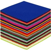 "FabricLA | 100% Acrylic Felt Fabric - Pre Cut Squares | Multiple Sizes | Multi Color | DIY Craft, Hobby, Costume, Decoration | 4"" X 4"" - 42 Pieces"