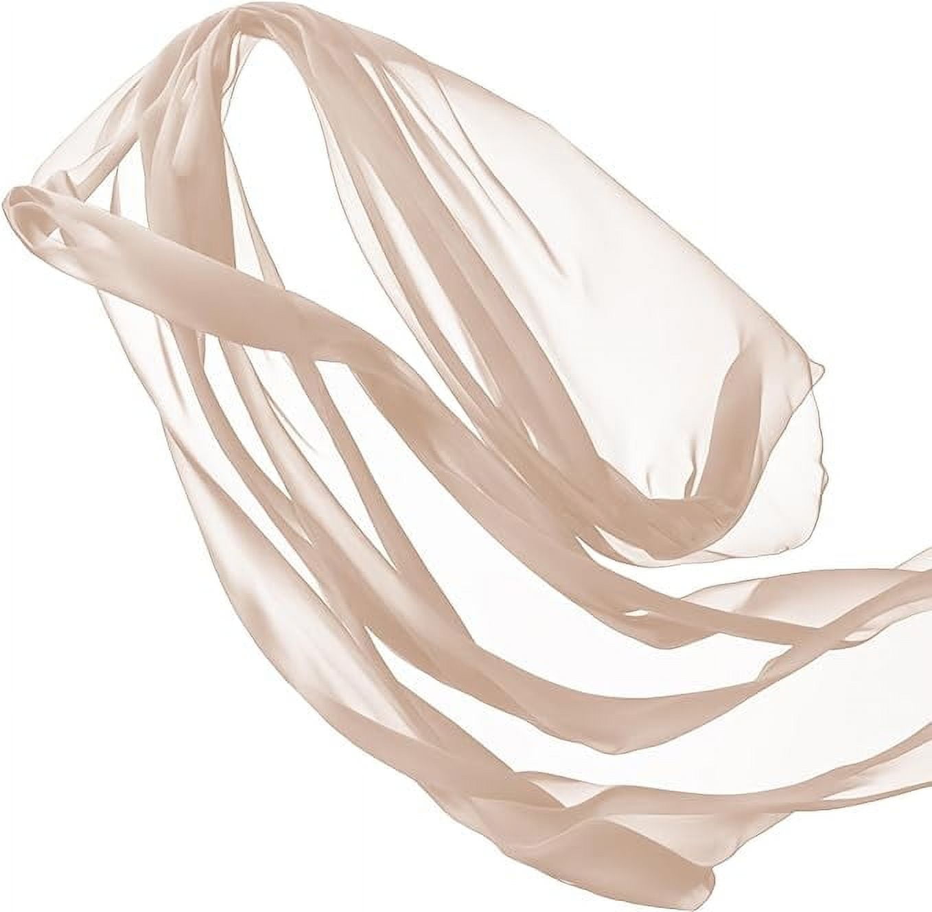 FabricLA 100% Polyester Chiffon Fabric - 58/60" Inches (152 CM) Wide - Lightweight Chiffon Sheer Fabric - Perfect for Venue, DIY & Wedding - Chiffon Fabric by The Yard - Beige, 2 Continuous Yards