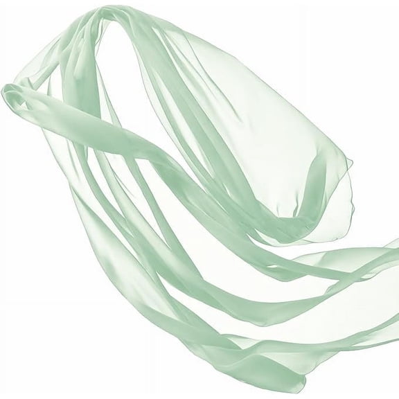 FabricLA 100% Polyester Chiffon Fabric - 58/60" Inches (152 CM) Wide - Lightweight Chiffon Sheer Fabric - Perfect for Venue, DIY & Wedding - Chiffon Fabric by The Yard - Mint, 2 Continuous Yards