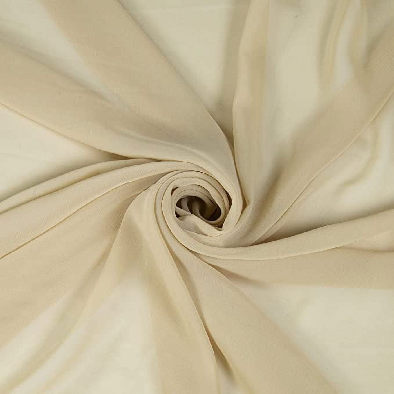 Chiffon Fabric White, by the yard