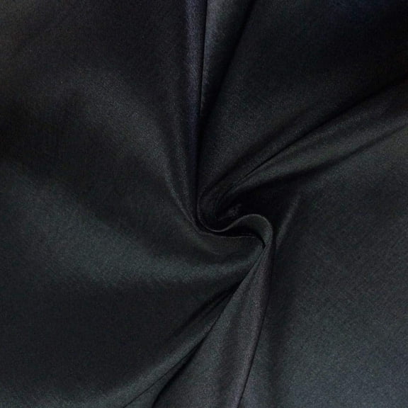 FabricLA 100% Polyester Taffeta Fabric - Non-Stretch Solid Fabric by The Yard - Evening Gowns, Costumes, Linings - 5 Yard, Black