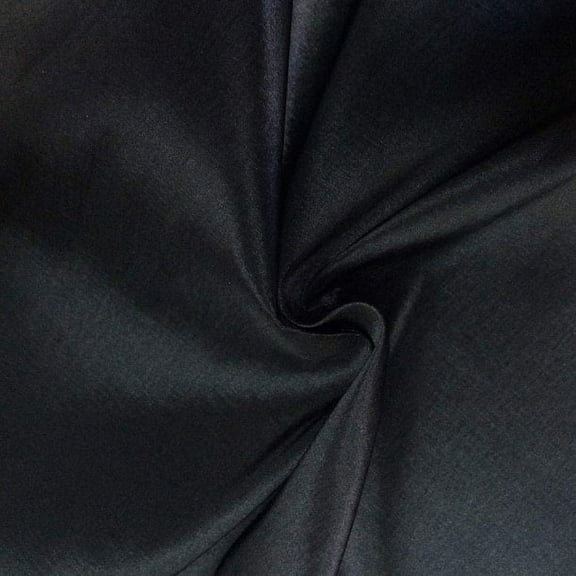 FabricLA | 100% Polyester | Taffeta Solid Black Fabric | 1 Yard