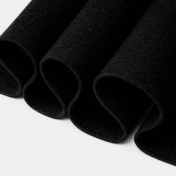 "FabricLA Soft Acrylic Felt Fabric - 72"" Wide 1.6mm Thick - Crafting, Decor, DIY Arts & Crafts - Black, Half Yard"