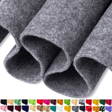 FabricLA Acrylic Felt Fabric - 72" Inch Wide 1.6mm Thick Felt by The Yard - Use Felt Sheets for Sewing, Cushion and Padding, DIY Arts & Crafts - Charcoal, 1 Yard