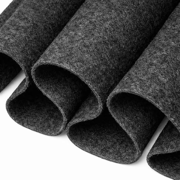 FabricLA Acrylic Felt Fabric - 72" Inch Wide 1.6mm Thick Felt by The Yard - Use Felt Sheets for Sewing, Cushion and Padding, DIY Arts & Crafts - Charcoal, Half Yard