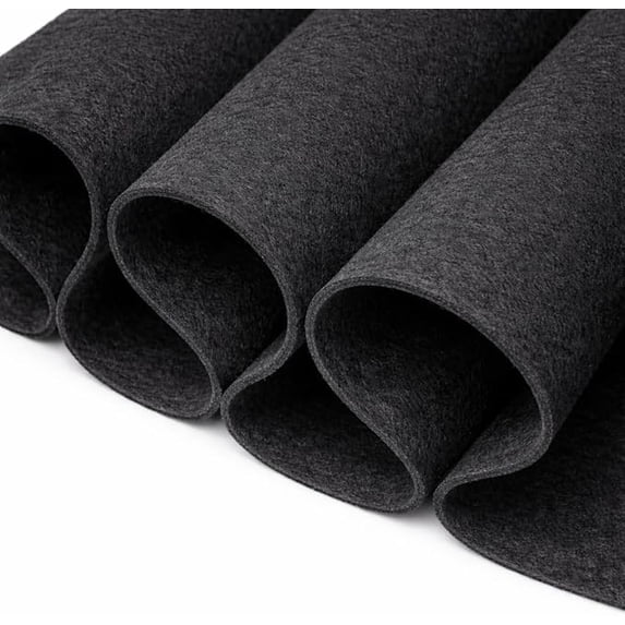 FabricLA Acrylic Felt Fabric - 72" Inch Wide 1.6mm Thick Felt by The Yard - Use Felt Sheets for Sewing, Cushion and Padding, DIY Arts & Crafts - Dark Grey, 10 Yard
