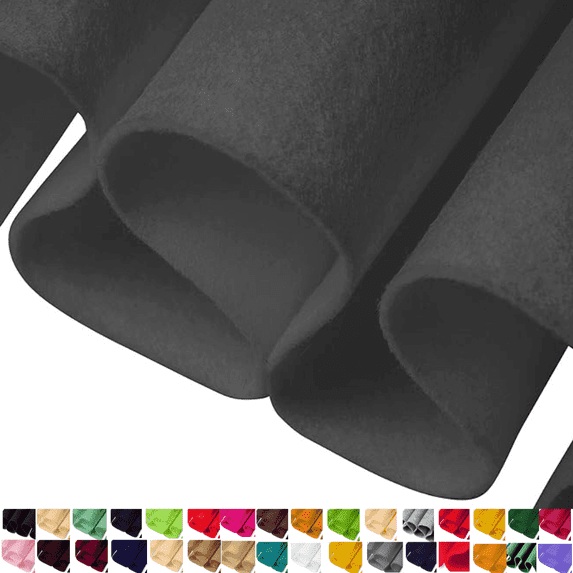 FabricLA Acrylic Felt Fabric - 72" Inch Wide 1.6mm Thick Felt by The Yard - Use Felt Sheets for Sewing, Cushion and Padding, DIY Arts & Crafts - Dark Grey, 20 Yard