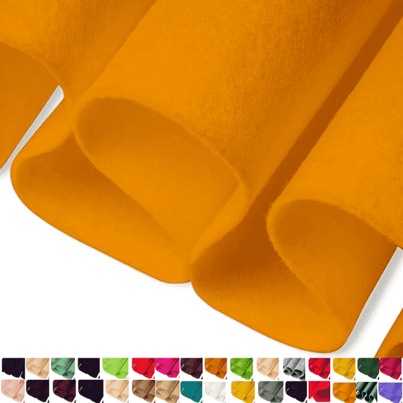 FabricLA Acrylic Felt Fabric - 72" Inch Wide 1.6mm Thick Felt by The Yard - Use Felt Sheets for Sewing, Cushion and Padding, DIY Arts & Crafts - Dark Mango, 3 Yard