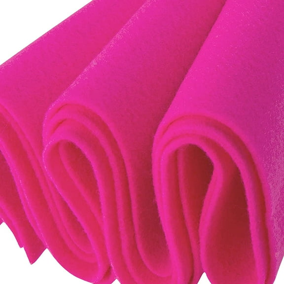 FabricLA Acrylic Felt Fabric - 72" Inch Wide 1.6mm Thick Felt by The Yard - Use Felt Sheets for Sewing, Cushion and Padding, DIY Arts & Crafts - Fuchsia, 1 Yard