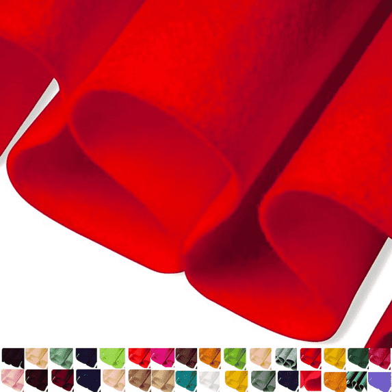 FabricLA Acrylic Felt Fabric - 72" Inch Wide 1.6mm Thick Felt by The Yard - Use Felt Sheets for Sewing, Cushion and Padding, DIY Arts & Crafts - Hot Orange, 2 Yard