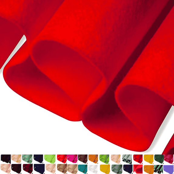 FabricLA Acrylic Felt Fabric - 72" Inch Wide 1.6mm Thick Felt by The Yard - Use Felt Sheets for Sewing, Cushion and Padding, DIY Arts & Crafts - Hot Orange, Half Yard