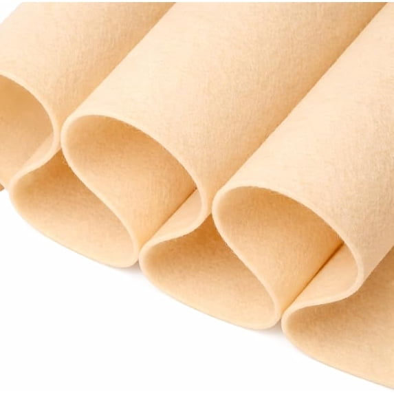 FabricLA Acrylic Felt Fabric - 72" Inch Wide 1.6mm Thick Felt by The Yard - Use Felt Sheets for Sewing, Cushion and Padding, DIY Arts & Crafts - LT Flesh, 5 Yard