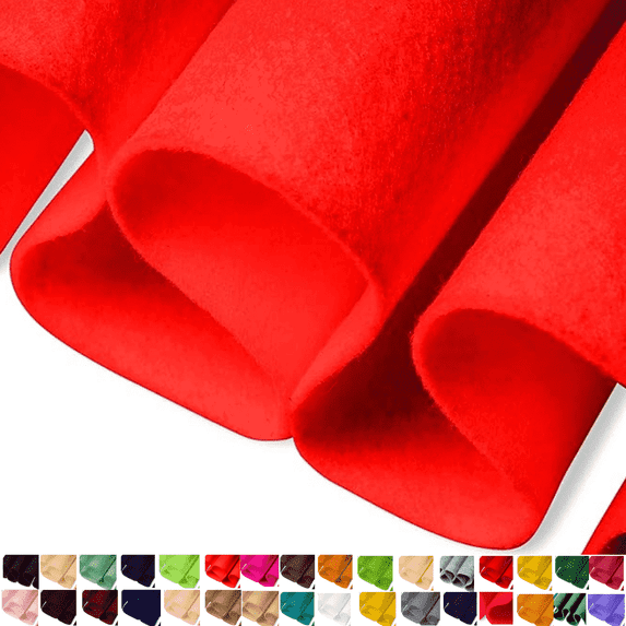FabricLA Acrylic Felt Fabric - 72" Inch Wide 1.6mm Thick Felt by The Yard - Use Felt Sheets for Sewing, Cushion and Padding, DIY Arts & Crafts - Neon Orange, 5 Yard