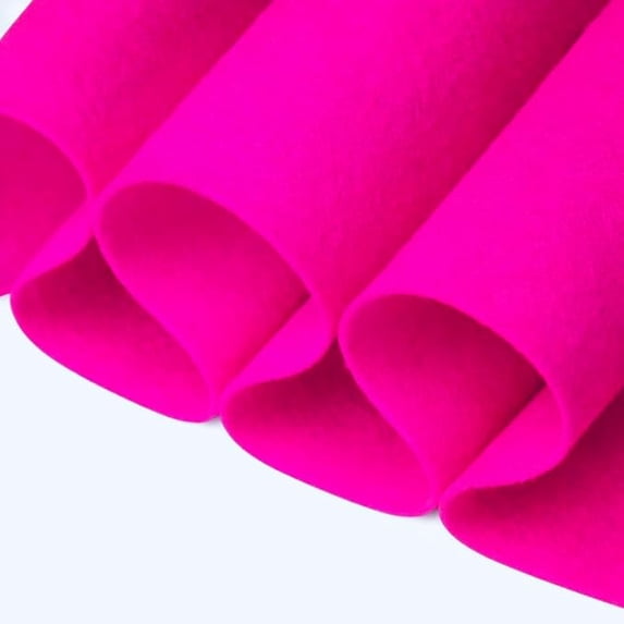 FabricLA Acrylic Felt Fabric - 72" Inch Wide 1.6mm Thick Felt by The Yard - Use Felt Sheets for Sewing, Cushion and Padding, DIY Arts & Crafts - Neon Pink, 9 Yard