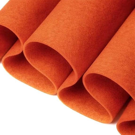 FabricLA Acrylic Felt Fabric - 72" Inch Wide 1.6mm Thick Felt by The Yard - Use Felt Sheets for Sewing, Cushion and Padding, DIY Arts & Crafts - Orange, 3 Yard