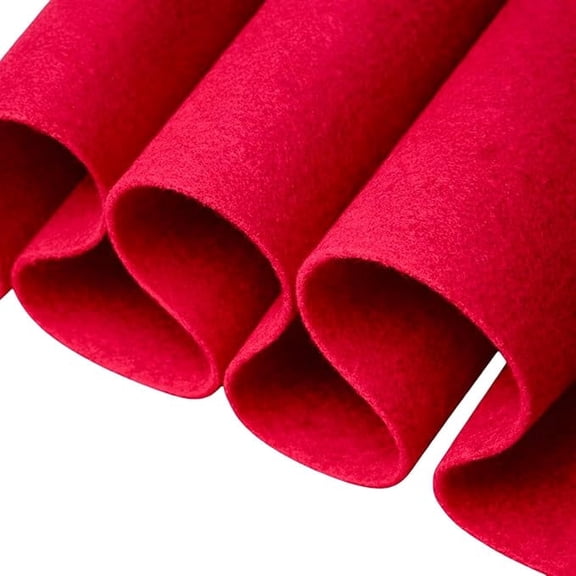 "FabricLA Acrylic Felt Fabric - 72"" Wide, 1.6mm Thick, Red Felt for Sewing, Cushion, DIY Arts & Crafts - 2 Yards"