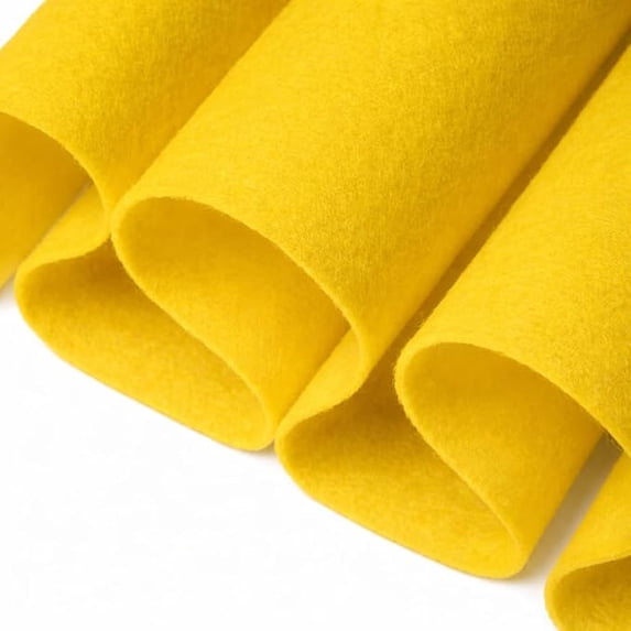 FabricLA Acrylic Felt Fabric - 72" Inch Wide 1.6mm Thick Felt by The Yard - Use Felt Sheets for Sewing, Cushion and Padding, DIY Arts & Crafts - Yellow, 9 Yard