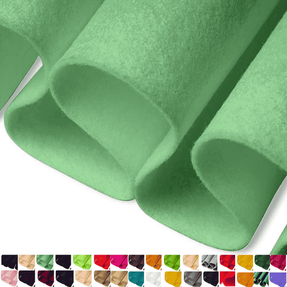 FabricLA Acrylic Felt Fabric - 72" Inch Wide & 1.6mm Thick Non-Stiff Felt Fabric by The Yard - Use Soft Felt Roll for Crafts, Sewing, Cushion, and Padding, DIY Arts & Craft (8 Yards, Mint)