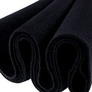 Black Felt Fabric, Soft Craft Felt for Toy Handwork, 1.4mm Thick 6x6 Felt  Sheets for DIY and Sewing Projects (Black)