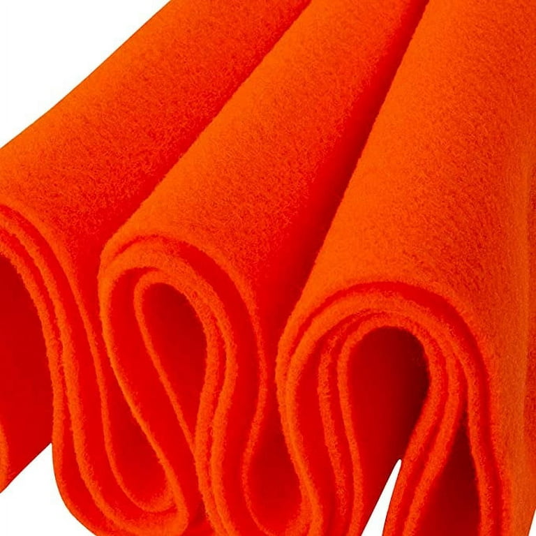 FabricLA Acrylic Felt Fabric - 72 Inch Wide 1.6mm Thick Felt by The Yard -  Use Felt Sheets for Sewing, Cushion and Padding, DIY Arts & Crafts - Neon  Orange, 2 Yard 