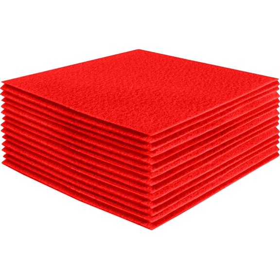 FabricLA Acrylic Felt Fabric - Pre Cut | 10" X 10" Inches | DIY Craft, Hobby, Costume, Decoration | Hot Orange A23 - 24 Pieces