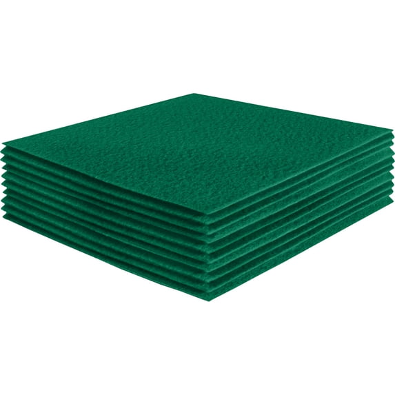 FabricLA Acrylic Felt Fabric - Pre Cut | 12" X 12" Inches | DIY Craft, Hobby, Costume, Decoration | Kelly Green - 14 Pieces