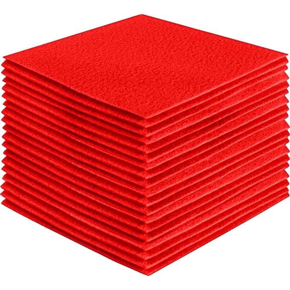 FabricLA Acrylic Felt Fabric - Pre Cut | 4" X 4" Inches | DIY Craft, Hobby, Costume, Decoration | Hot Orange A23 - 42 Pieces