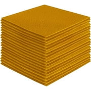 FabricLA Acrylic Felt Fabric - Pre Cut 4"X4" Inches Felt Square Sheet Packs - Use Felt Sheets for DIY Craft, Hobby, Costume and Decoration - Antique Gold - 42 Pieces