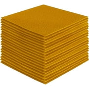 FabricLA Acrylic Felt Fabric - Pre Cut 4"X4" Inches Felt Square Sheet Packs - Use Felt Sheets for DIY Craft, Hobby, Costume and Decoration - Antique Gold - 42 Pieces