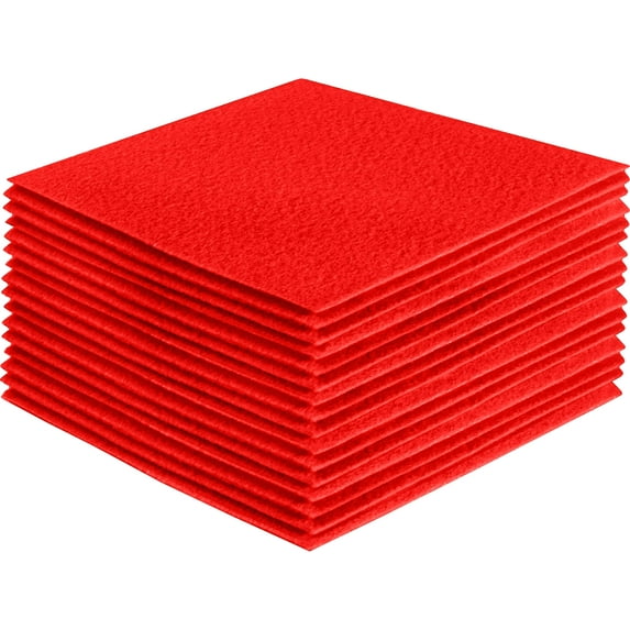 FabricLA Acrylic Felt Fabric - Pre Cut | 6" X 6" Inches | DIY Craft, Hobby, Costume, Decoration | Hot Orange A23 - 36 Pieces