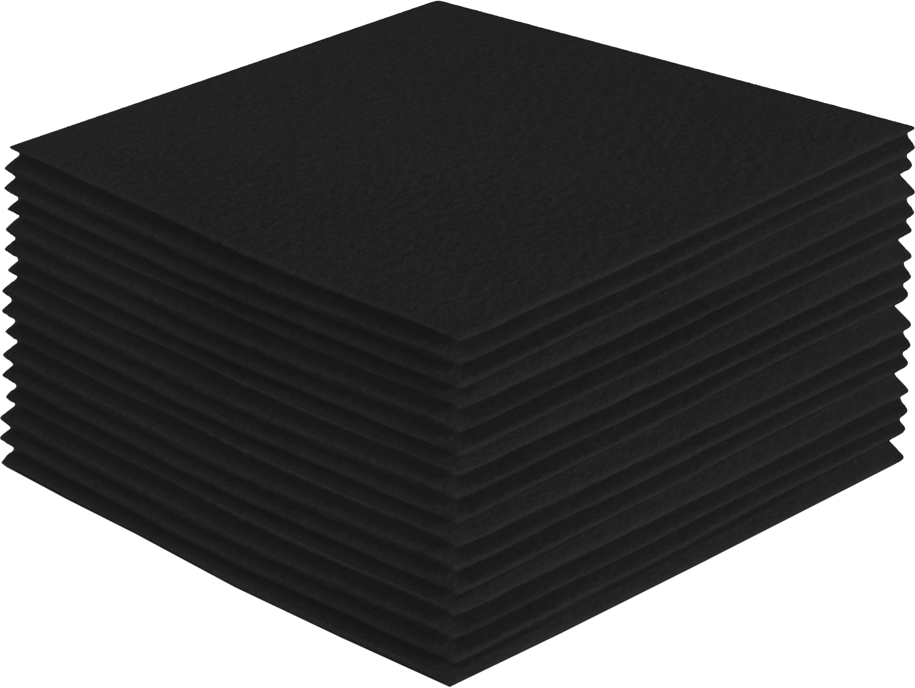 Iooleem Black Felt Sheets, 30pcs 7x11.3(Close to A4 Size - 18x28.5 cm) Pre-Cut Felt Sheet for Crafts, Craft Felt Fabric Sheets, Sewing Felt