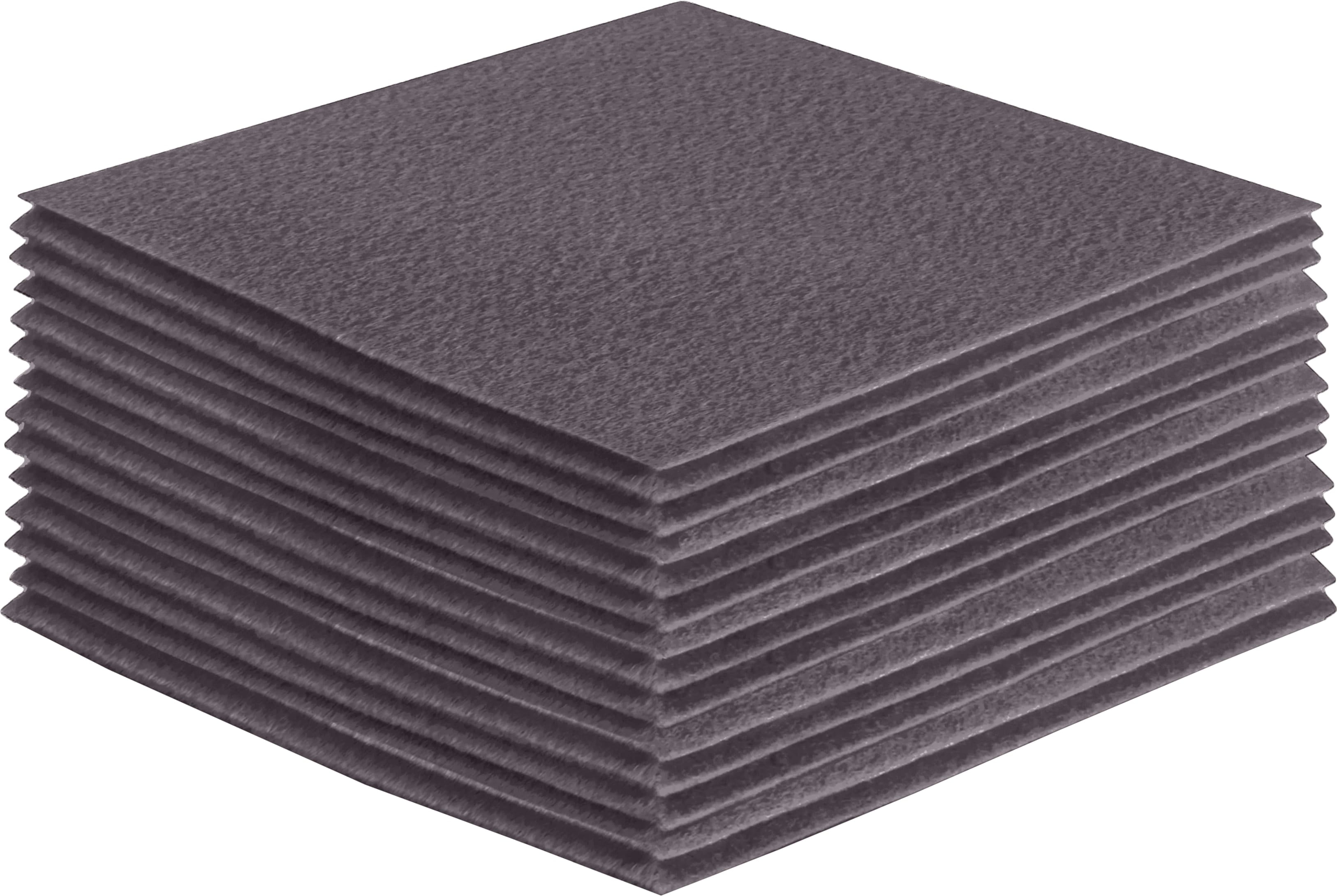 Adhesive Grey Felt, 1/8 Thick Felt Pad for Craft, 12x12 Sticky Felt for  Craft, 10 Pcs Stiff Felt with Adhesive for Decorations