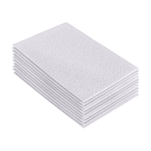 FabricLA Acrylic Felt Fabric Sheets for Crafts | Precut 9" X 12" Inch (20 cm X 30 cm) Felt Squares | Felt Fabric Sheets for DIY Crafts, Hobby, Costume, and Decoration | White, 10 Pieces