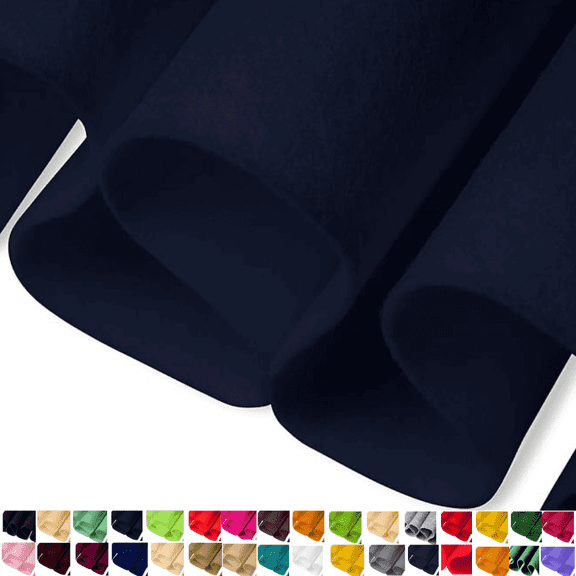 FabricLA Acrylic Felt Fabric | Soft, Non-Stiff Material | 72” Wide, 1.6mm Thick | Felt by The Yard for Crafts, Sewing, Padding & DIY Projects | 50 Yards Bolt (Navy Blue 031)